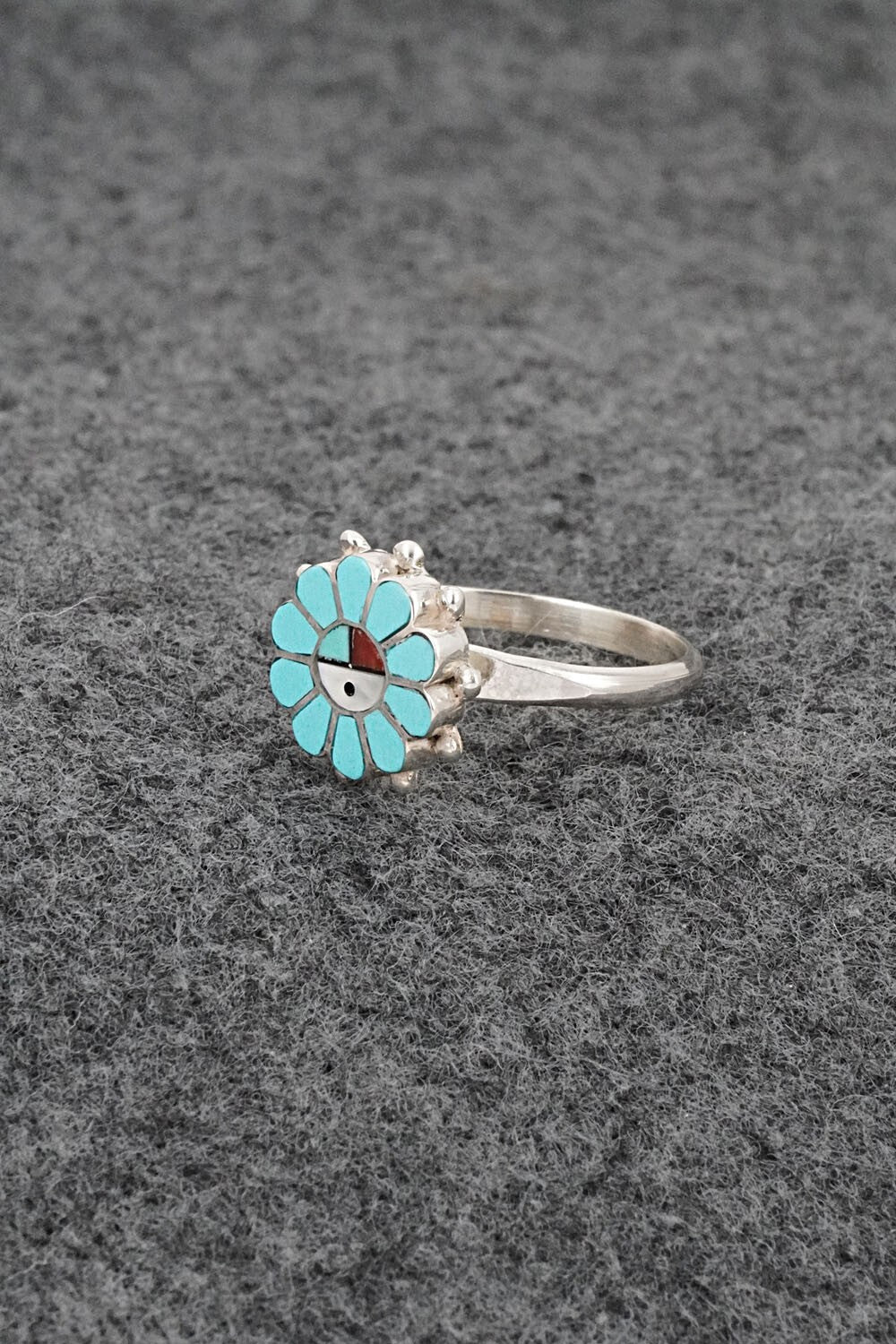 Multi-Stone & Sterling Silver Ring - Maxine Soseeah - Size 7
