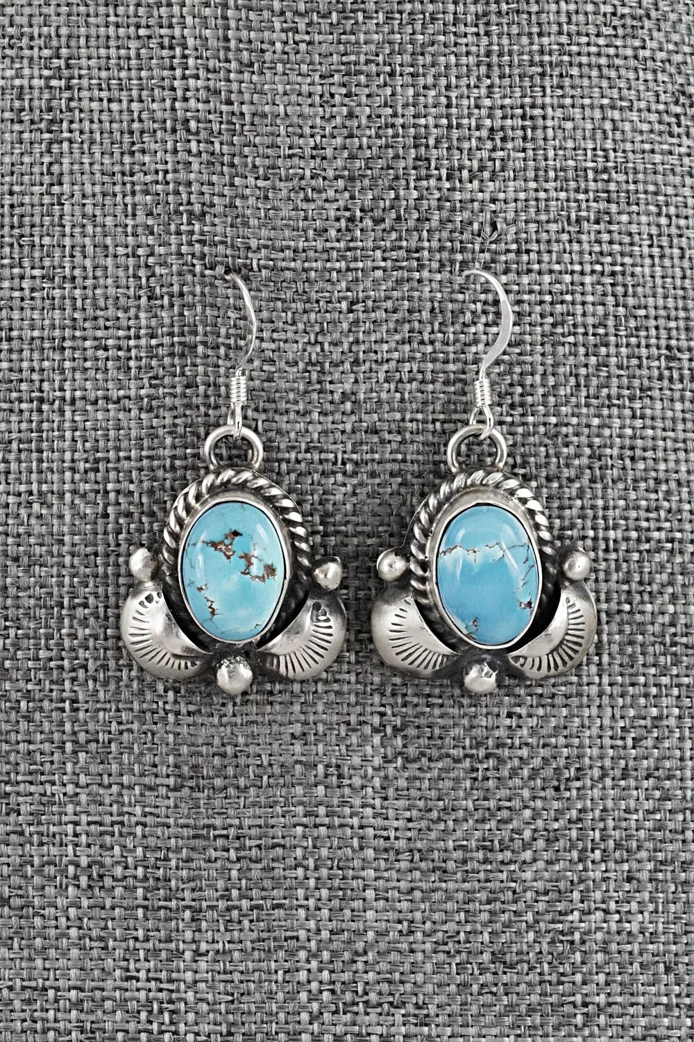 Turquoise & Sterling Silver Squash Blossom Set - Vernon Johnson