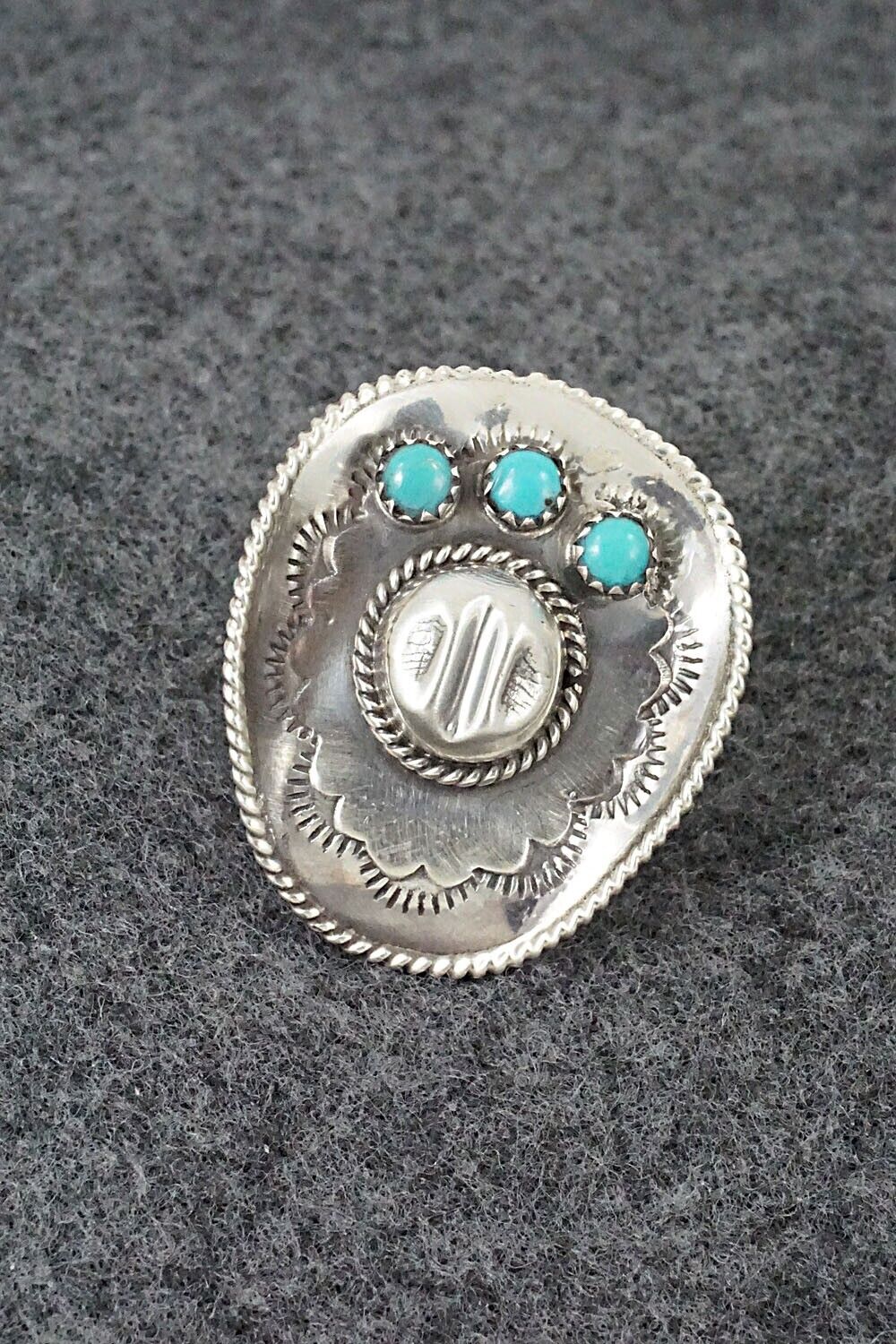 Turquoise & Sterling Silver Ring - Bobby Platero - Size 5