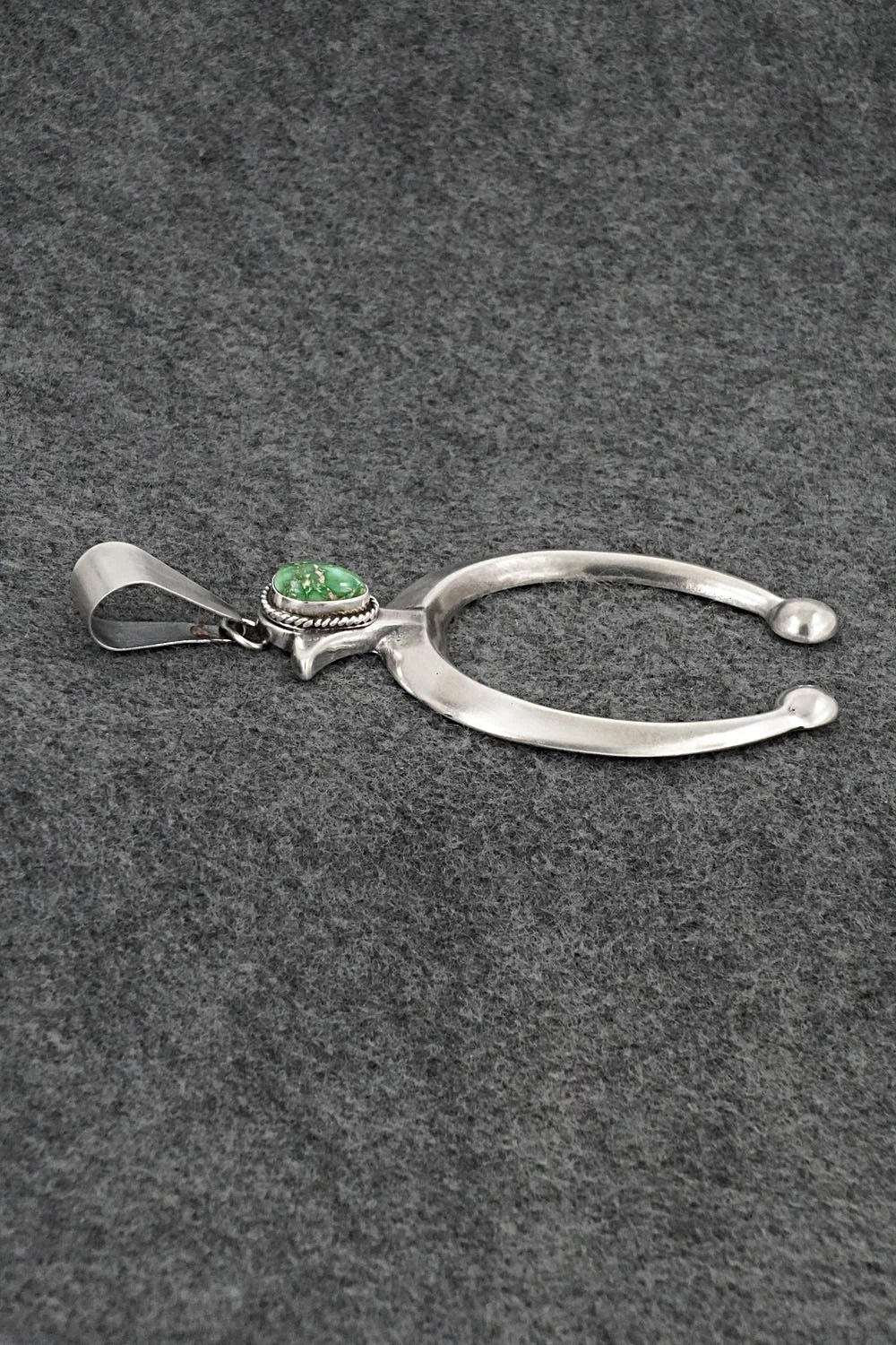 Turquoise & Sterling Silver Pendant - Eugene Gruber