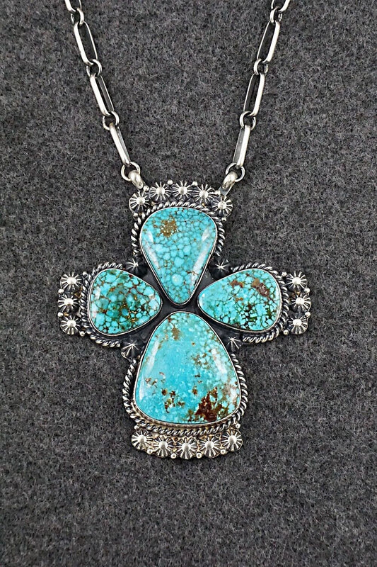 Turquoise & Sterling Silver Necklace - Raymond Delgarito