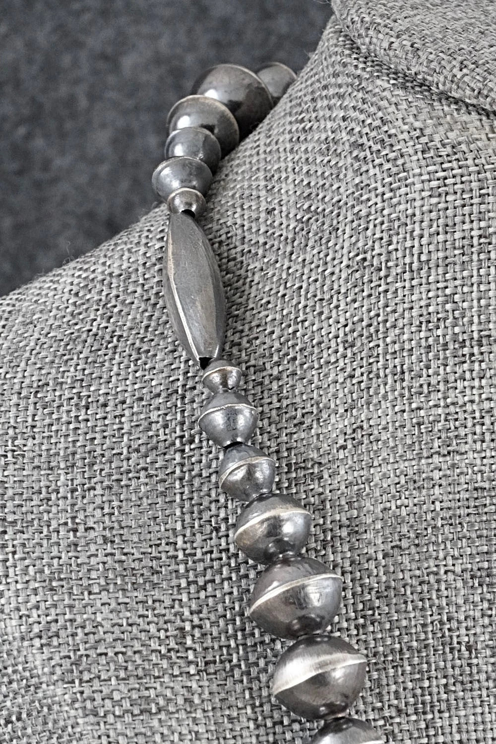 Sterling Silver Navajo Pearl Necklace 22" - Vintage