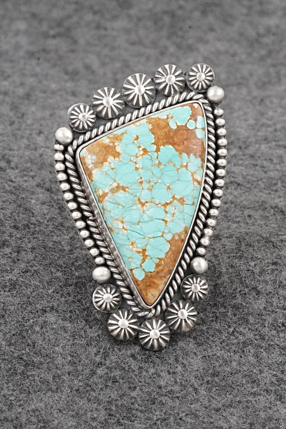 Turquoise & Sterling Silver Ring - Michael Calladitto - Size 8