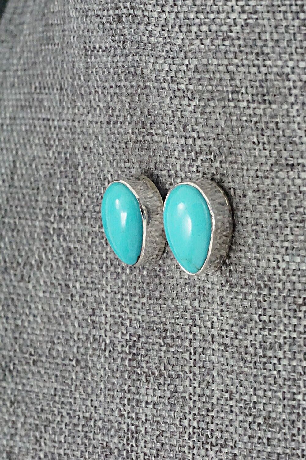 Turquoise & Sterling Silver Earrings - Marco Begaye