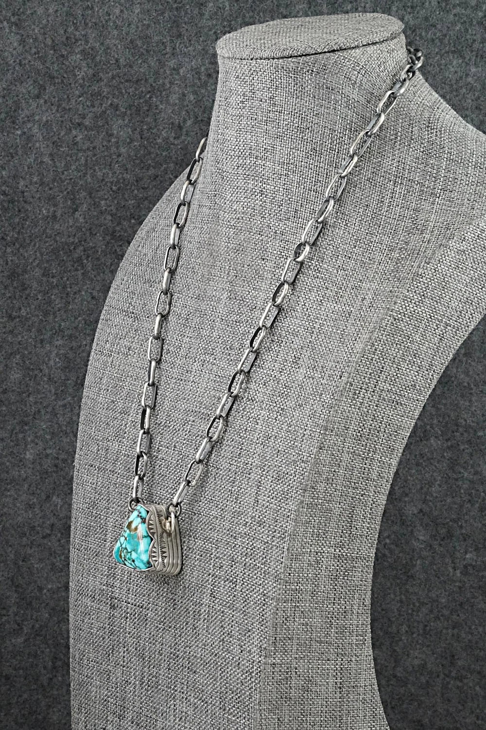 Turquoise & Sterling Silver Necklace - Paul Livingston