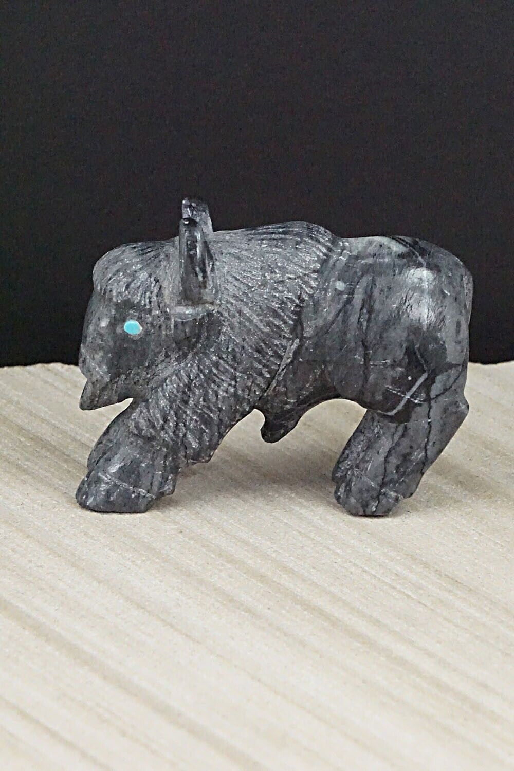 Buffalo Zuni Fetish Carving - Derrick Kaamasee