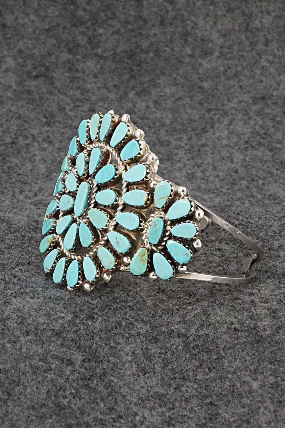 Turquoise & Sterling Silver Bracelet - Evangeline Tsabetsaye