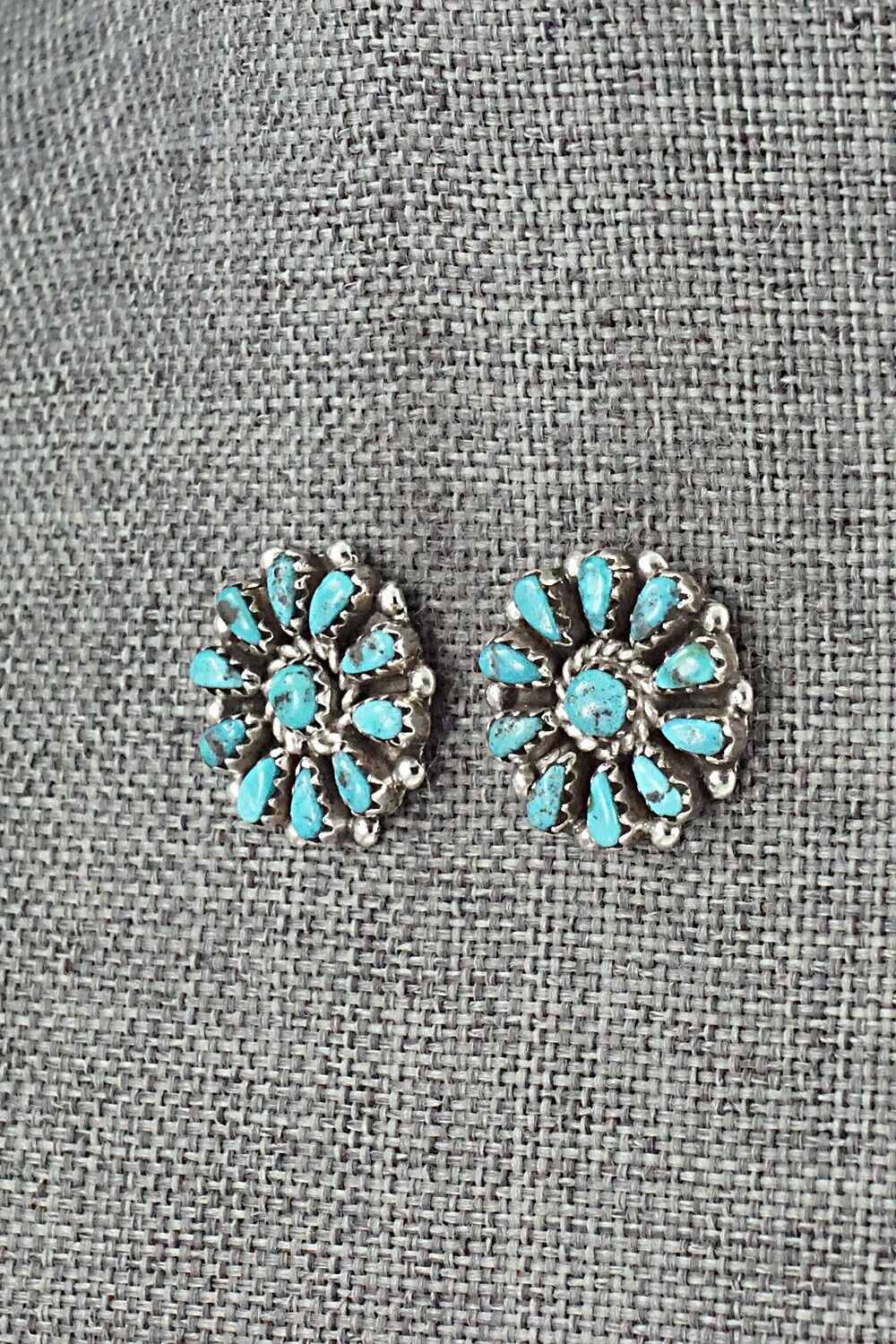Turquoise & Sterling Silver Earrings - George Gasper