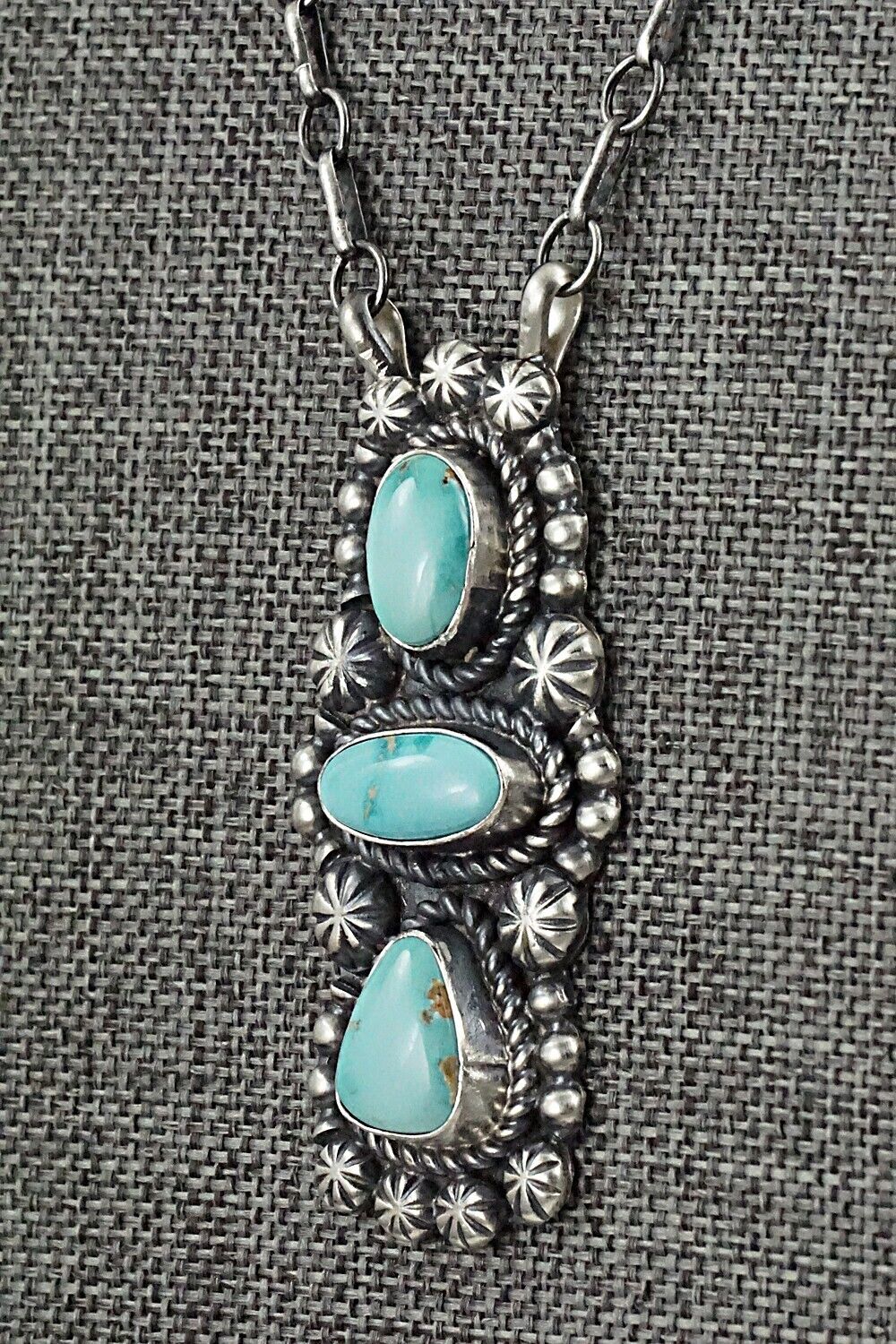 Turquoise & Sterling Silver Necklace - Jeff James