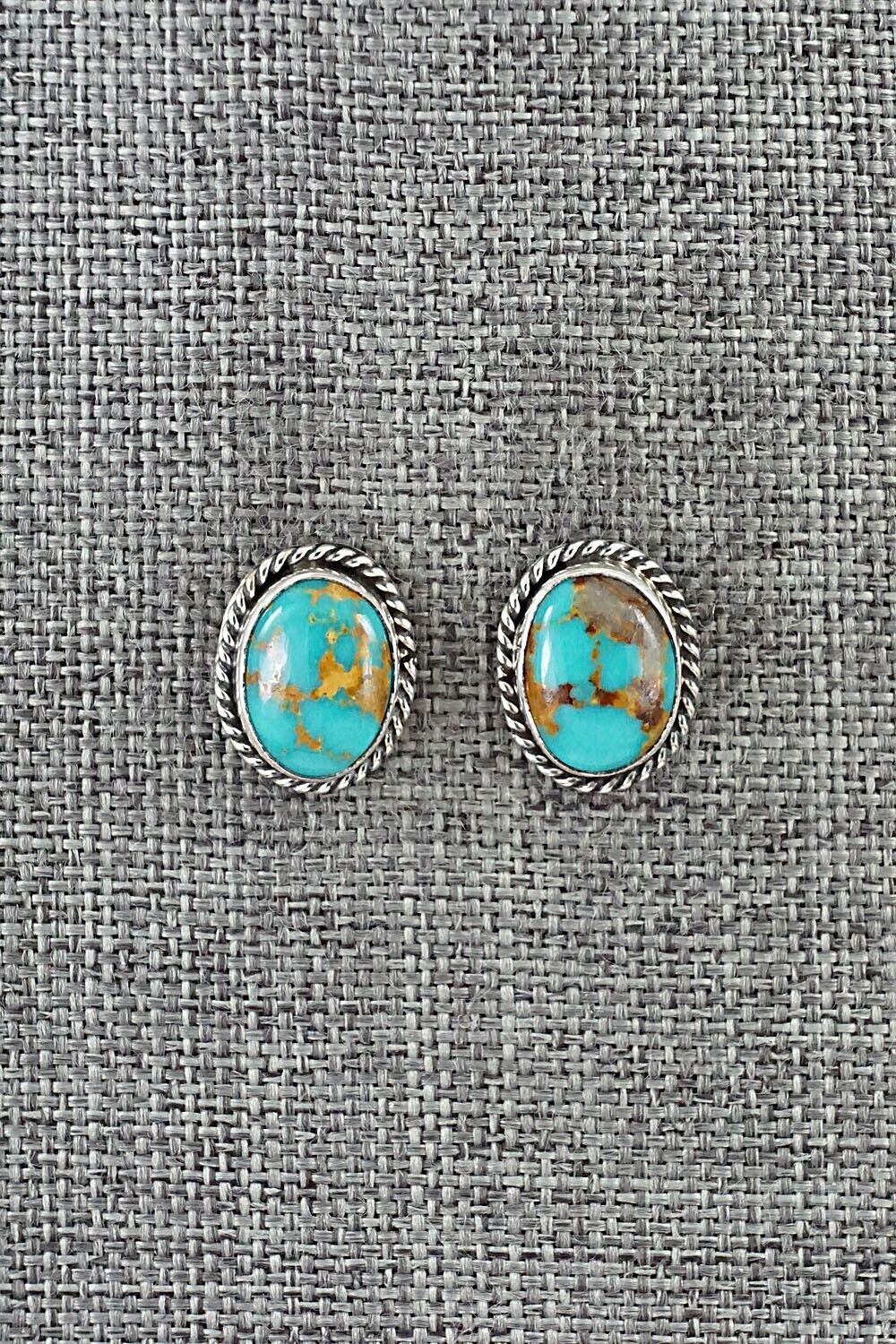 Turquoise & Sterling Silver Earrings - Marco Begaye