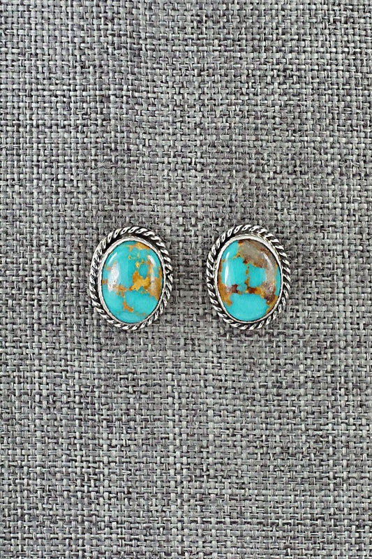 Turquoise & Sterling Silver Earrings - Marco Begaye