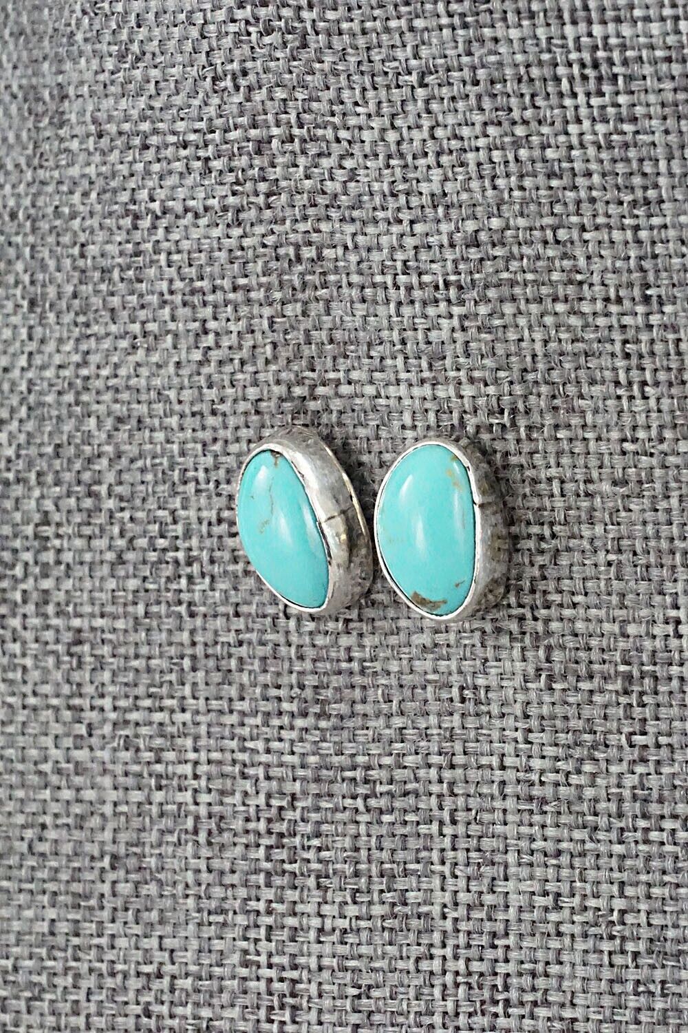 Turquoise & Sterling Silver Earrings - Marco Begaye