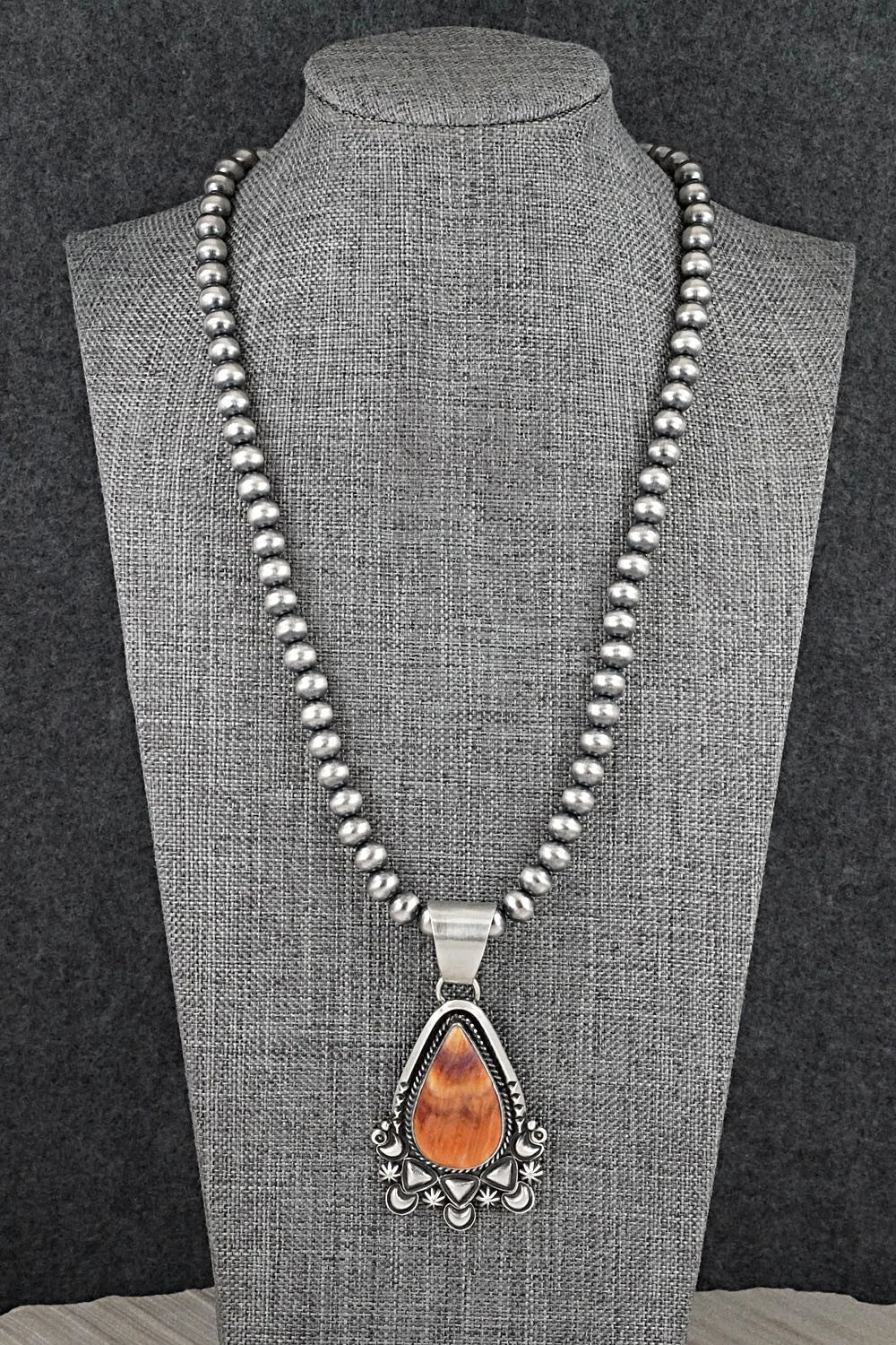 Spiny Oyster & Sterling Silver Necklace - Derrick Gordon