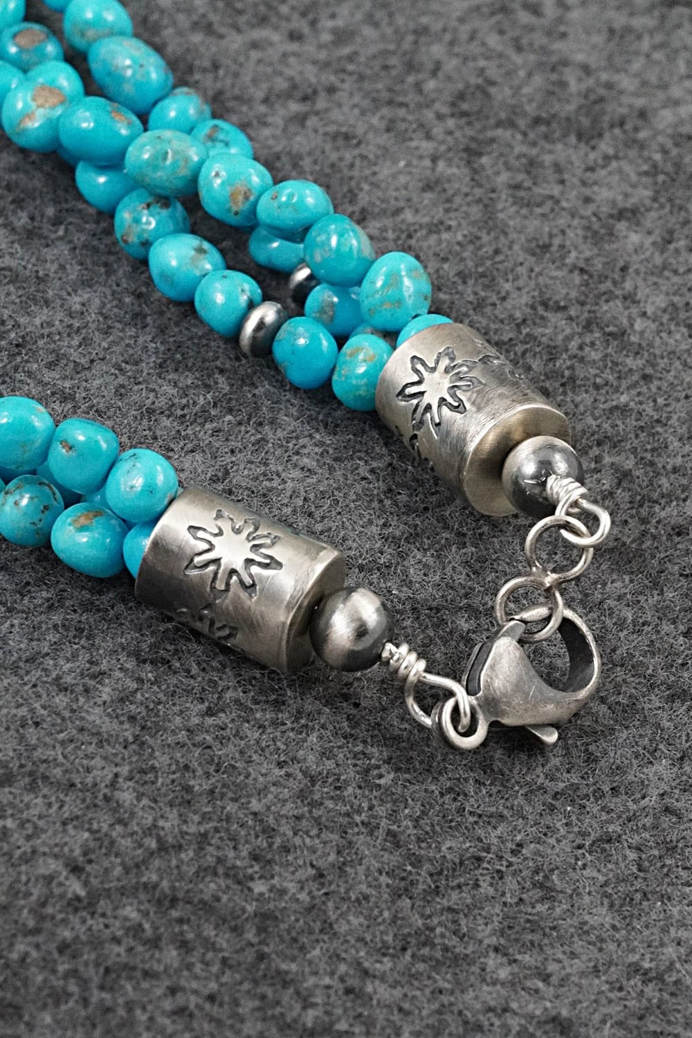 Turquoise & Sterling Silver Necklace - Theresa Skeets