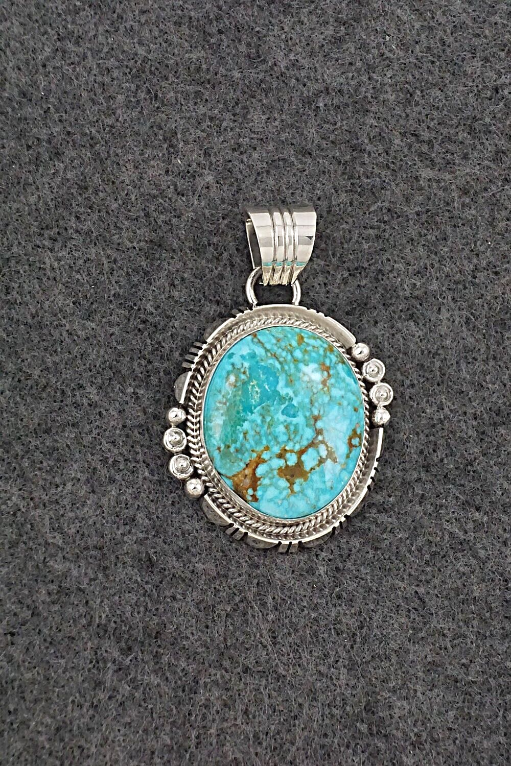 Turquoise & Sterling Silver Pendant - Daniel Benally