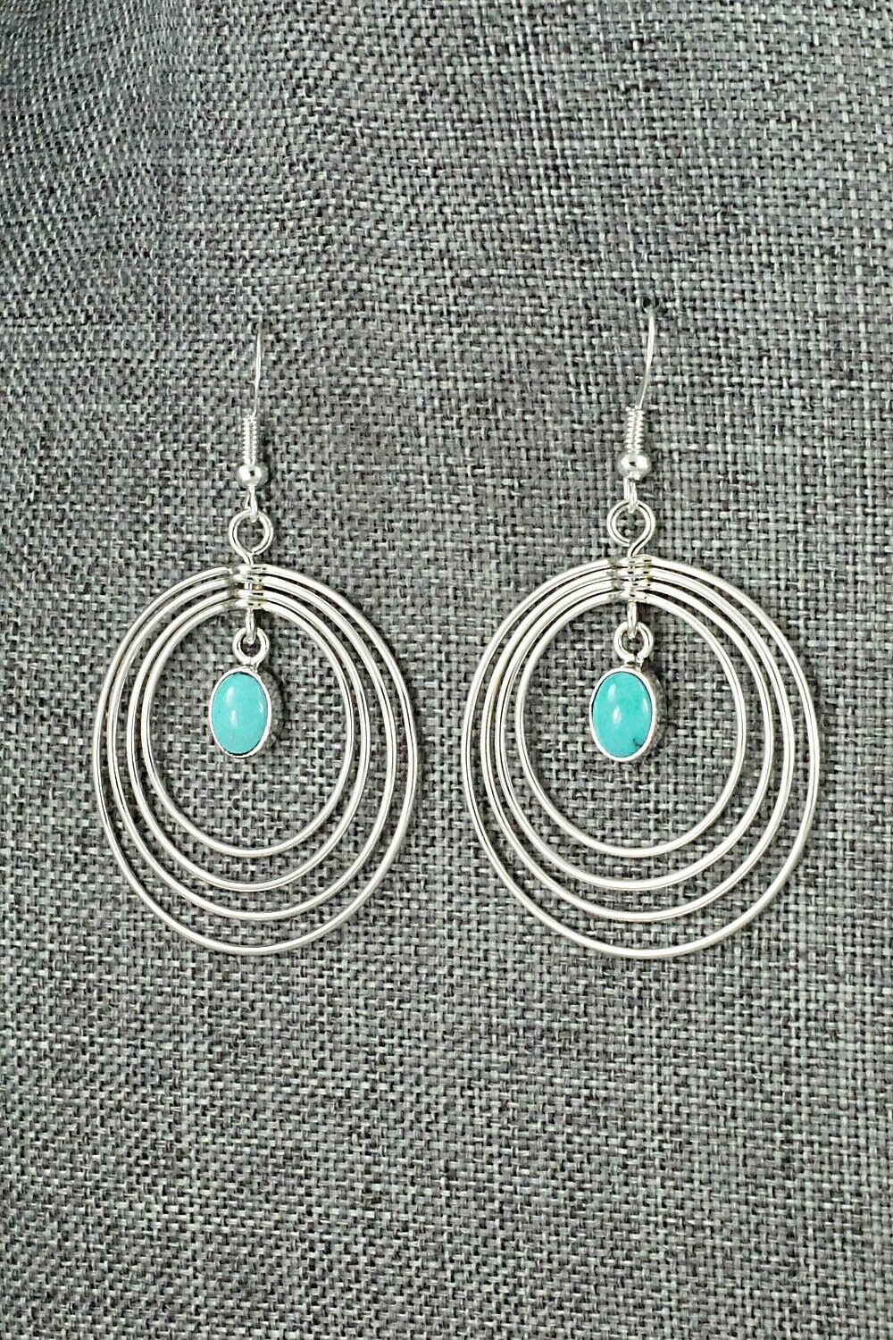 Turquoise & Sterling Silver Earrings - Edith Kee