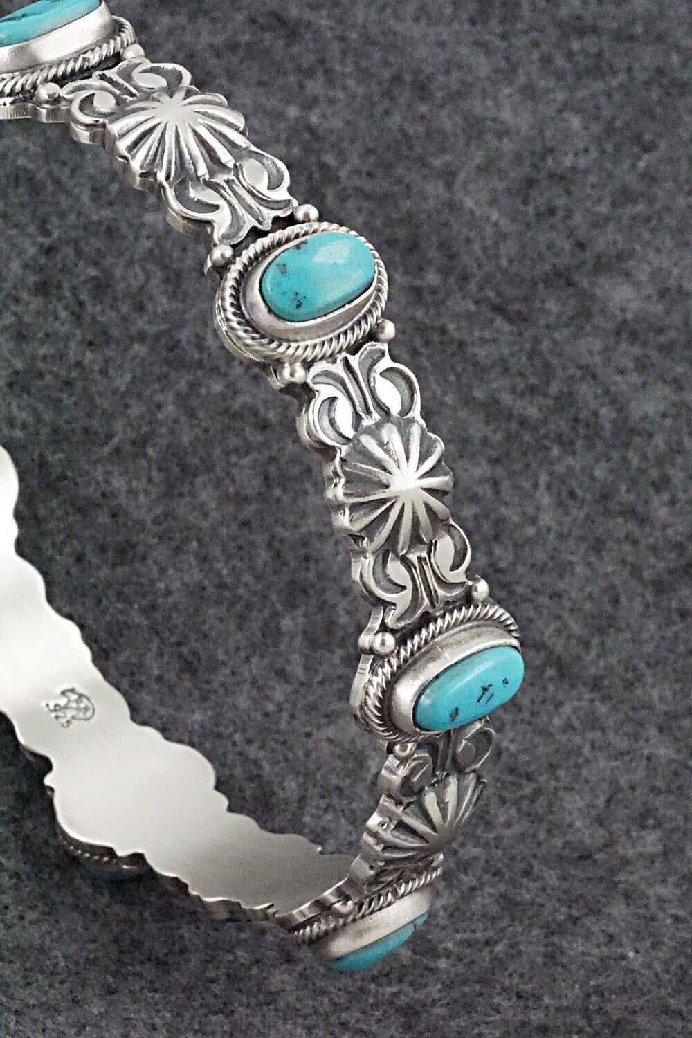 Turquoise & Sterling Silver Bangle Bracelet - Thomas Yazzie