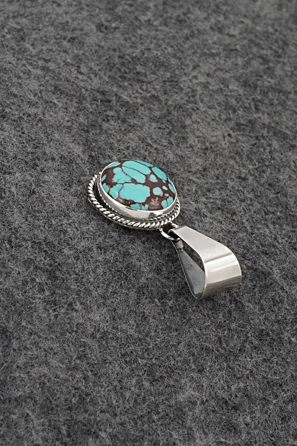 Turquoise & Sterling Silver Pendant - Eugene Gruber