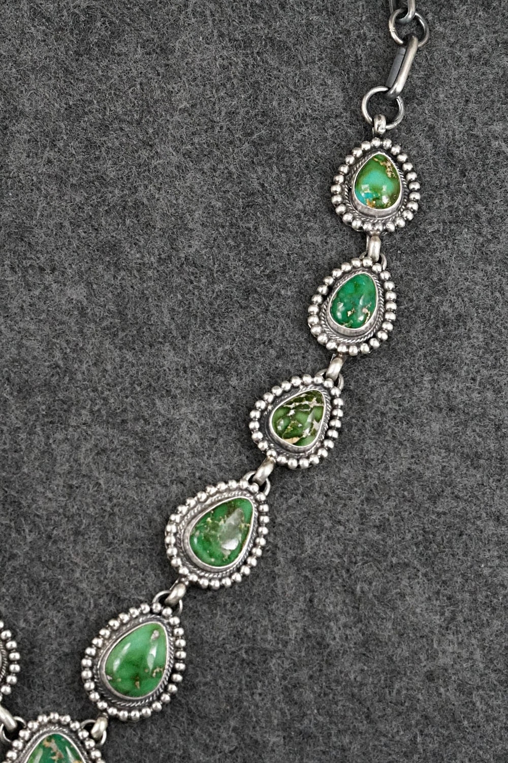 Turquoise & Sterling Silver Necklace and Earrings Set - Darrin Livingston