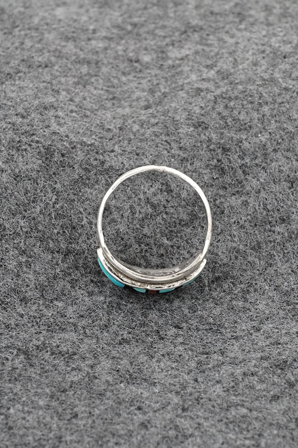 Multi-Stone & Sterling Silver Inlay Ring - Ola Eriacho - Size 6