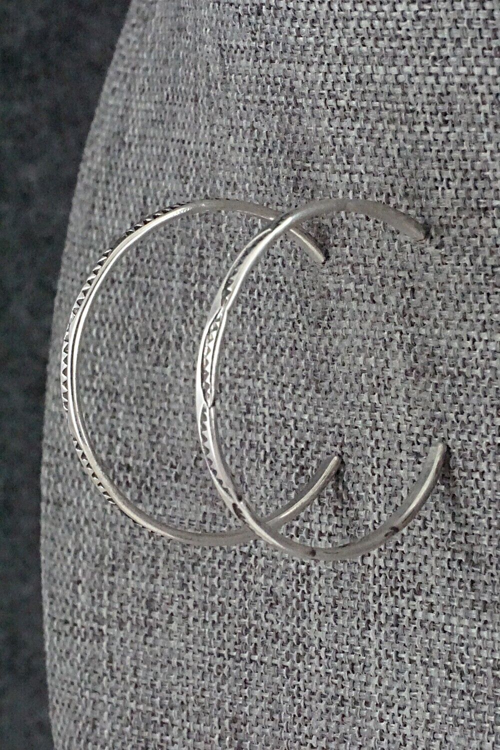 Sterling Silver Hoop Earrings - Elaine Tahe