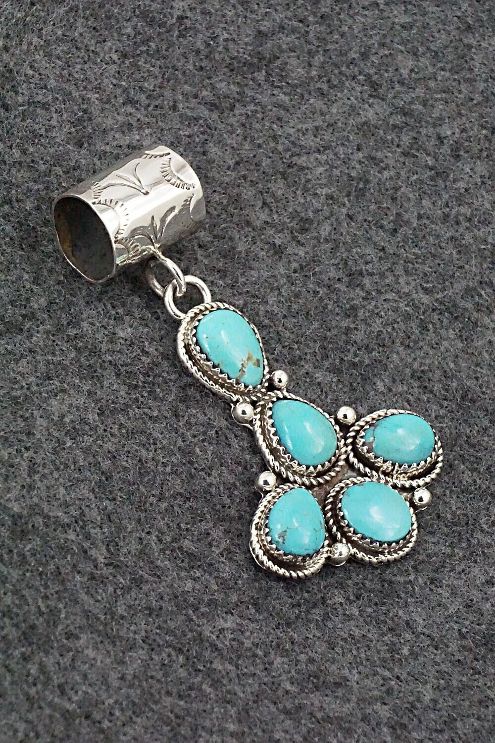 Turquoise & Sterling Silver Pendant - Ernest Hawthorne