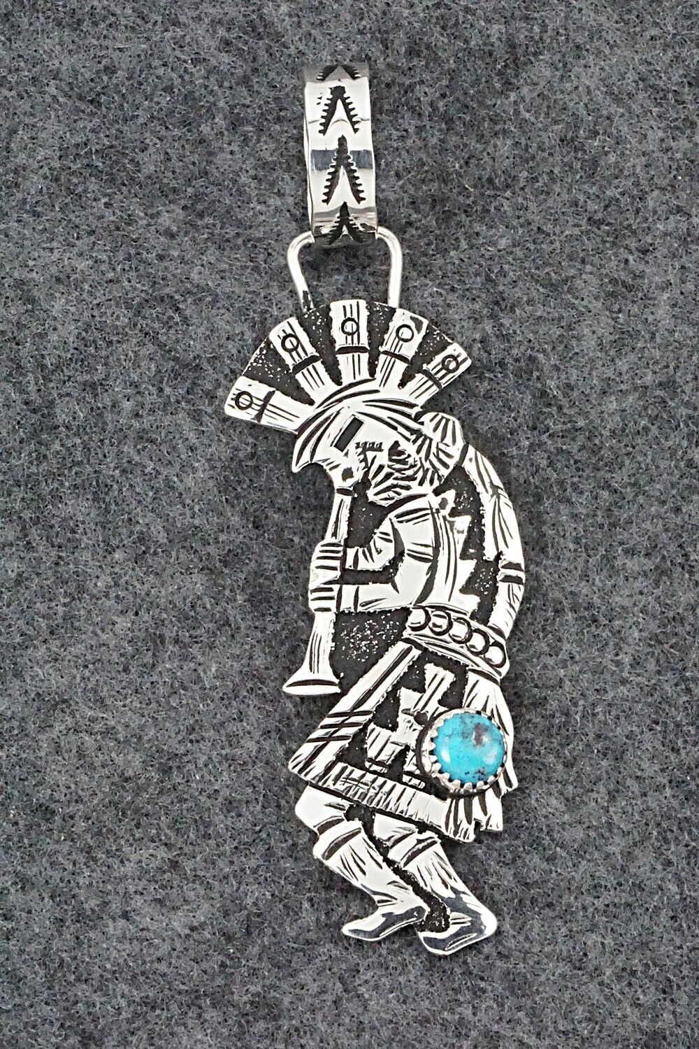 Turquoise & Sterling Silver Pendant - Richard Singer