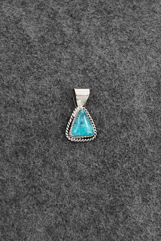 Turquoise & Sterling Silver Pendant - Rena Begay