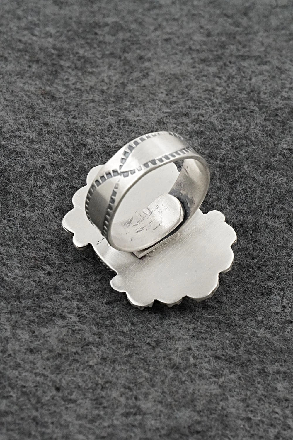 Turquoise & Sterling Silver Ring - Cordell Platero - Size Adjustable