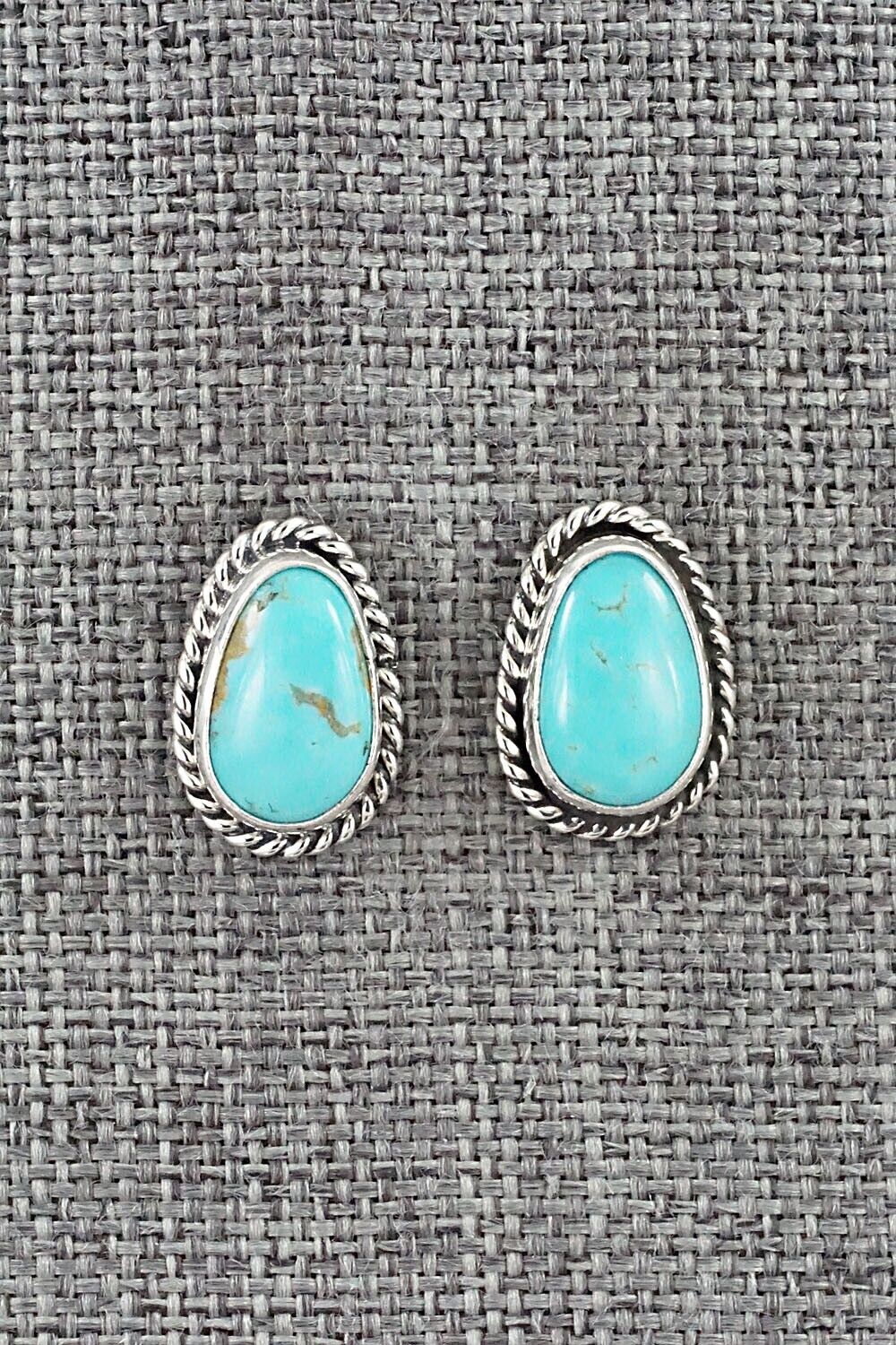 Turquoise & Sterling Silver Earrings - Marco Begaye