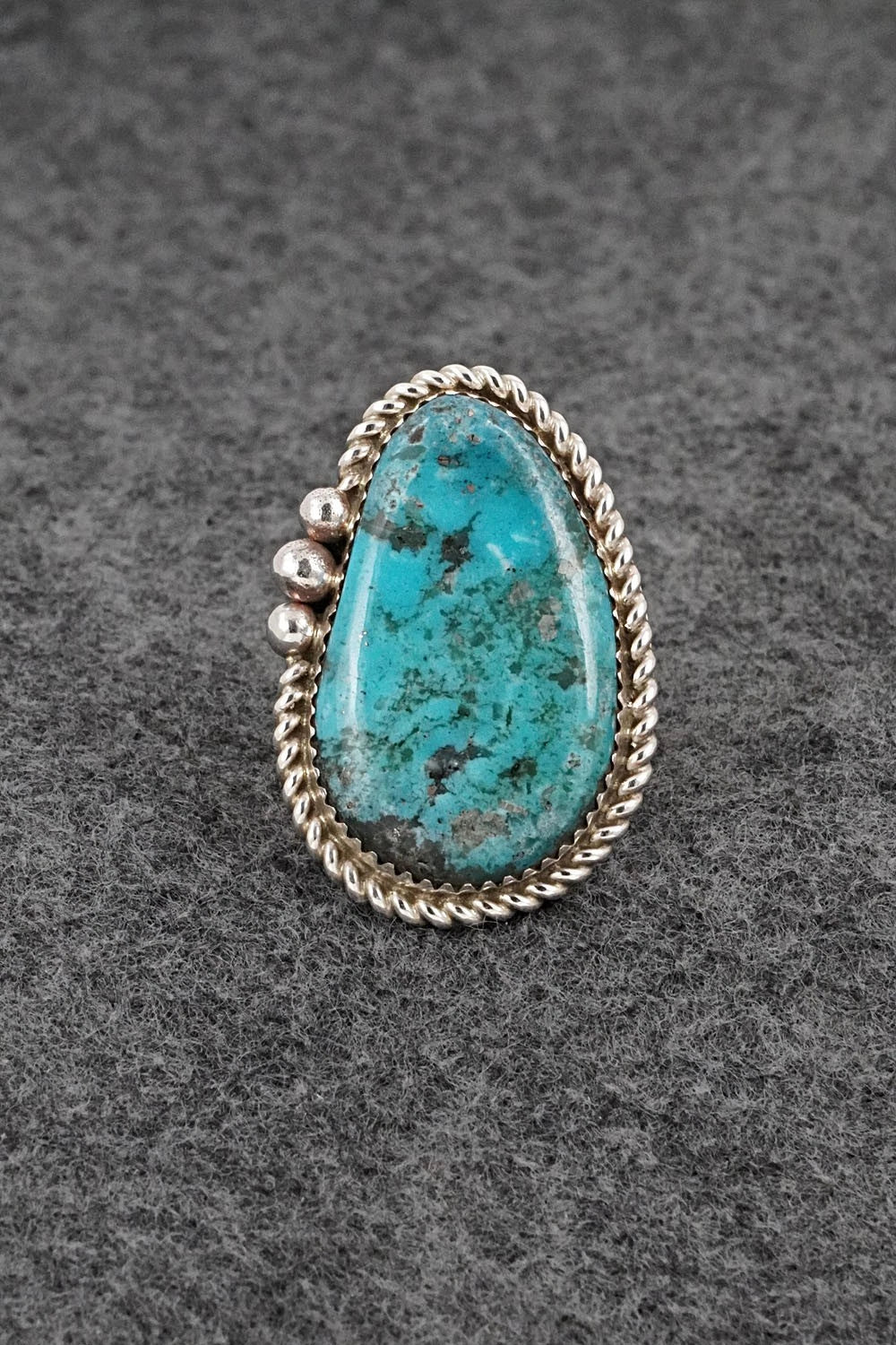 Turquoise & Sterling Silver Ring - Cody Nez - Size 8.25