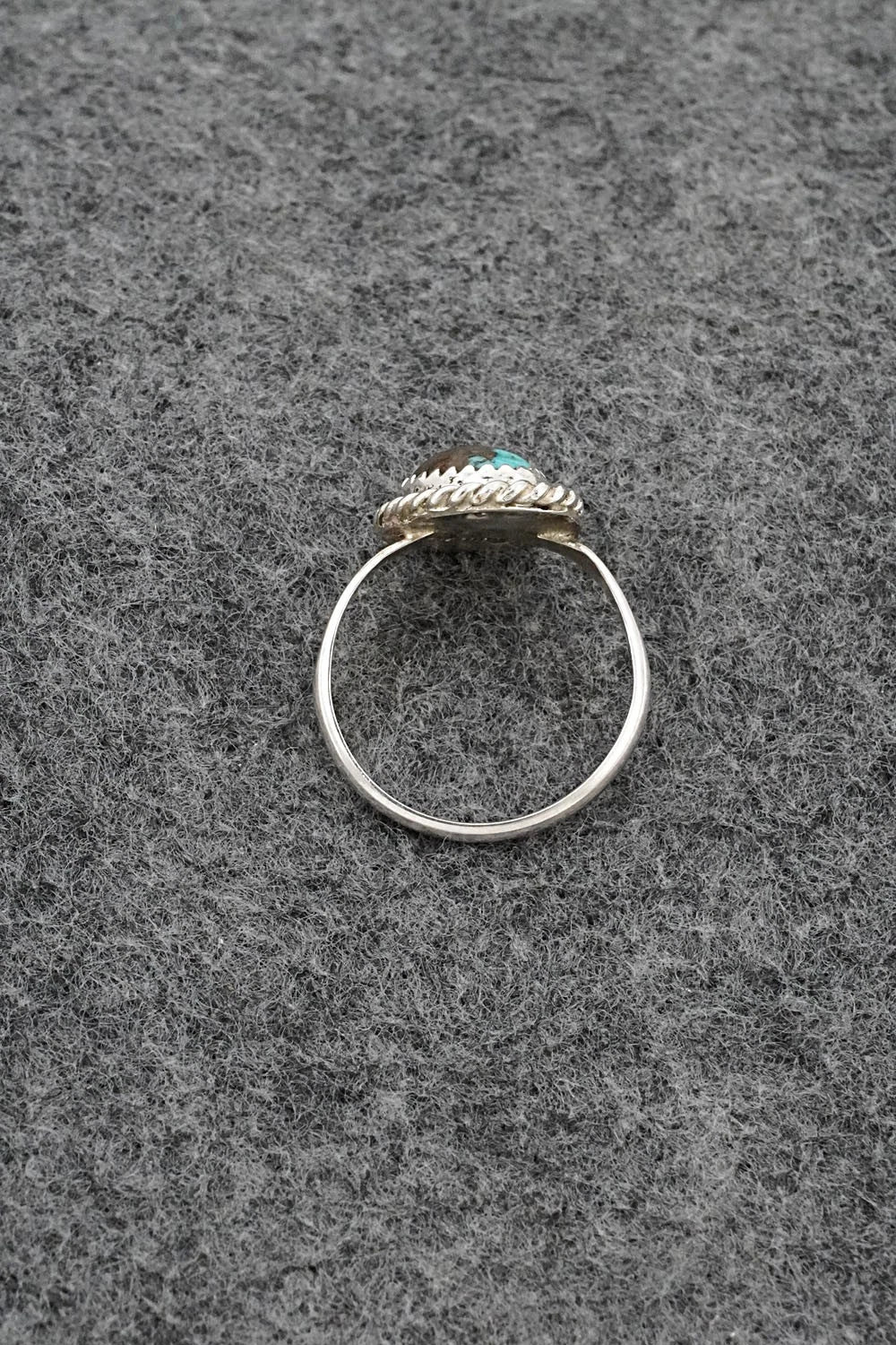 Turquoise & Sterling Silver Ring - Darius Arviso - Size 7.5