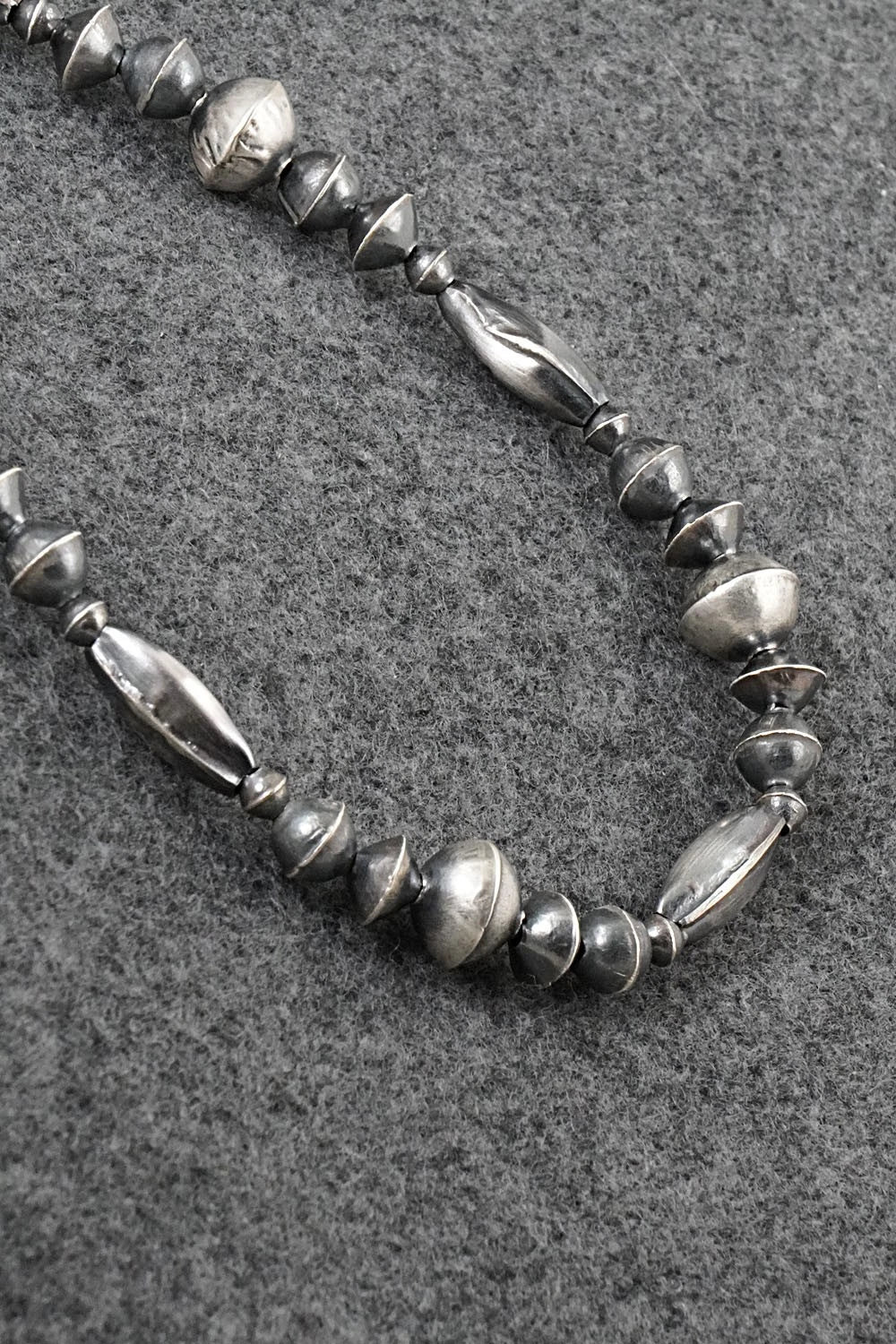 Sterling Silver Navajo Pearl Necklace 28" - Vintage