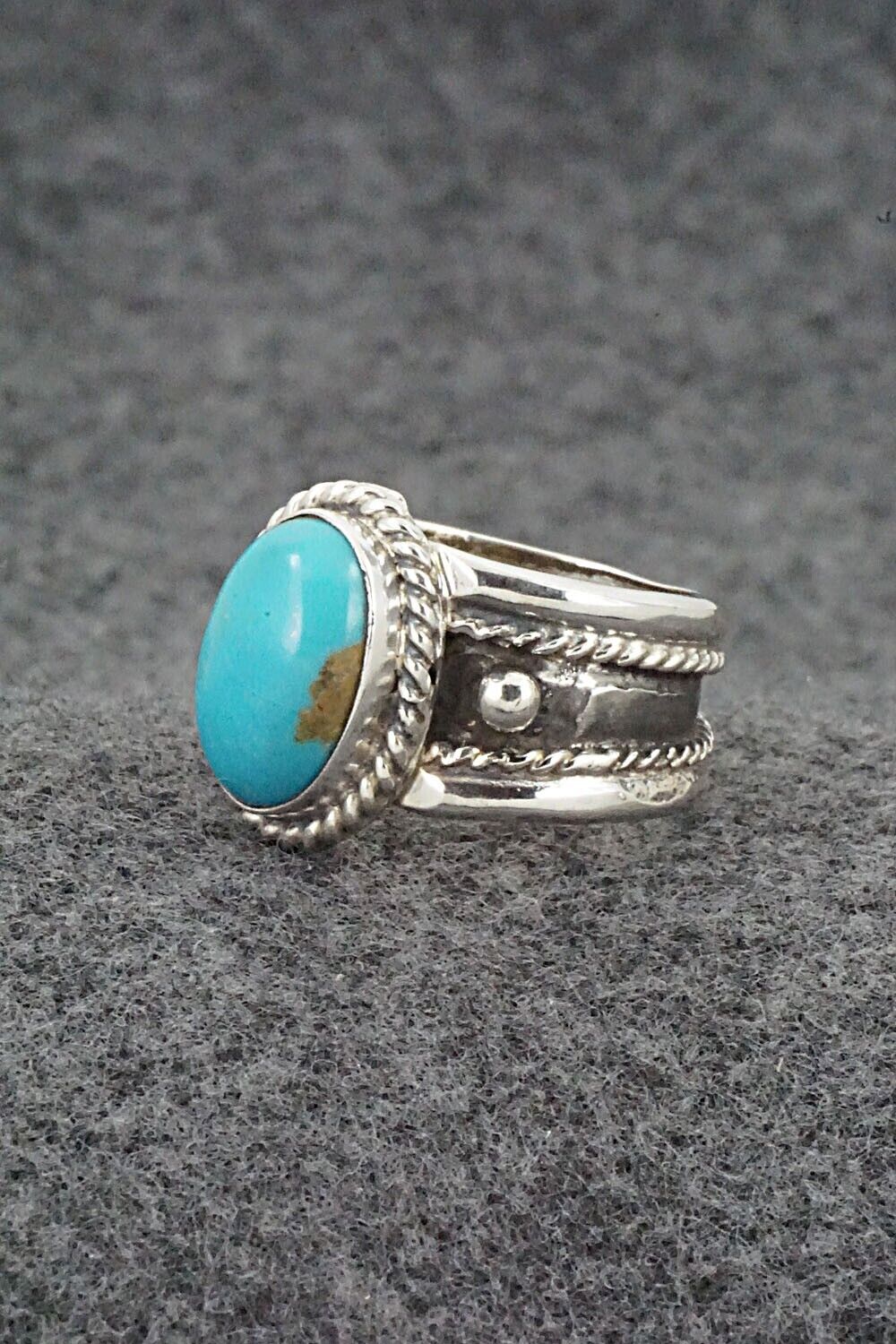 Turquoise & Sterling Silver Ring - Thomas Yazzie - Size 9