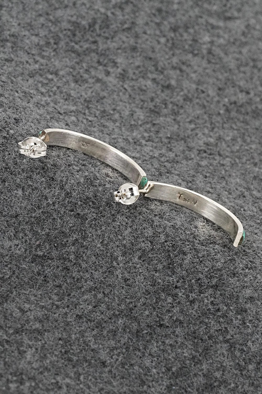 Turquoise & Sterling Silver Earrings - Nathaniel Johnson