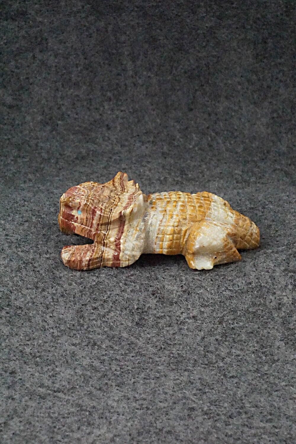 Horned Toad Zuni Fetish Carving - Tony Mackel