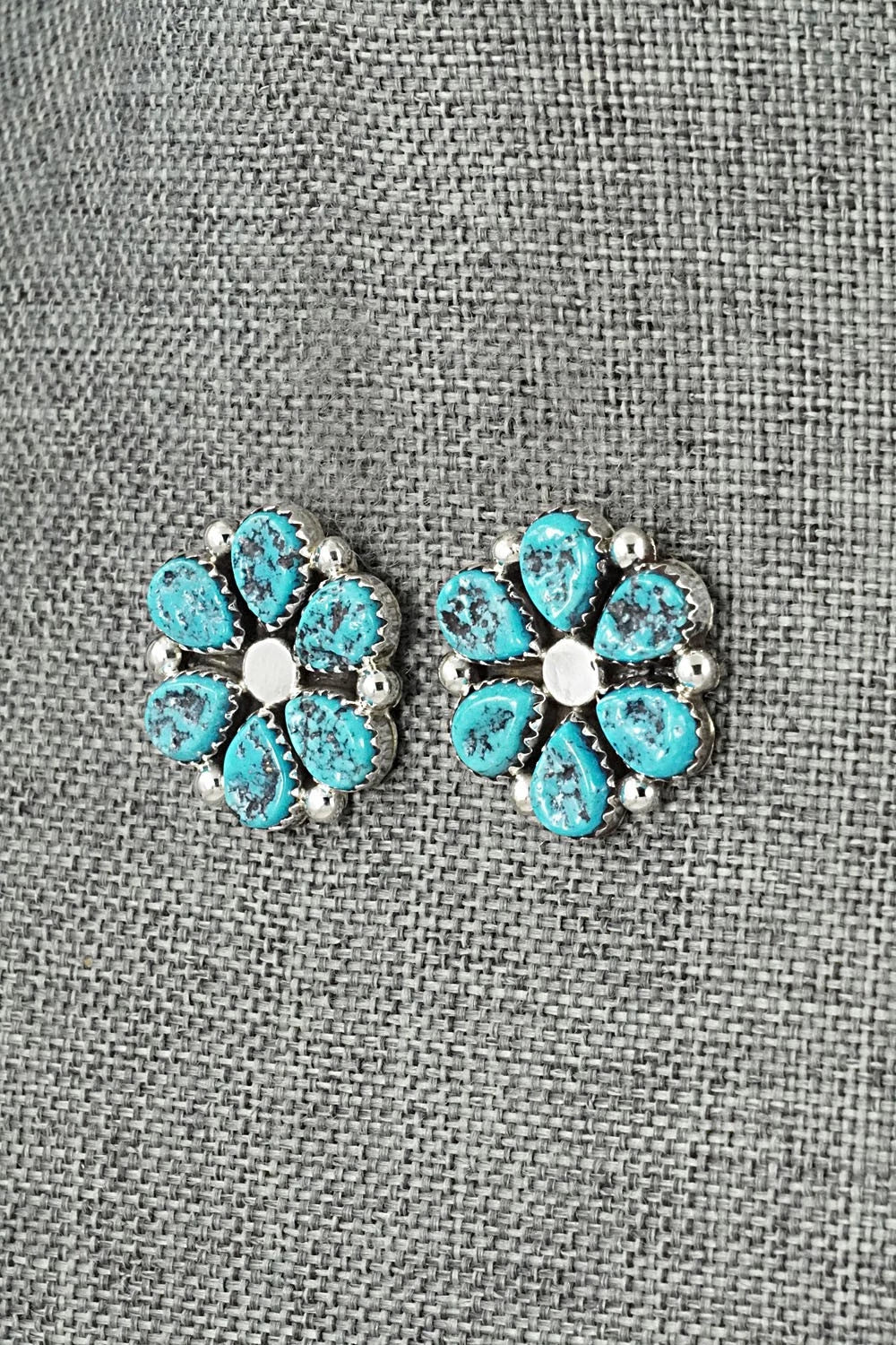 Turquoise & Sterling Silver Earrings - Anthony Brown