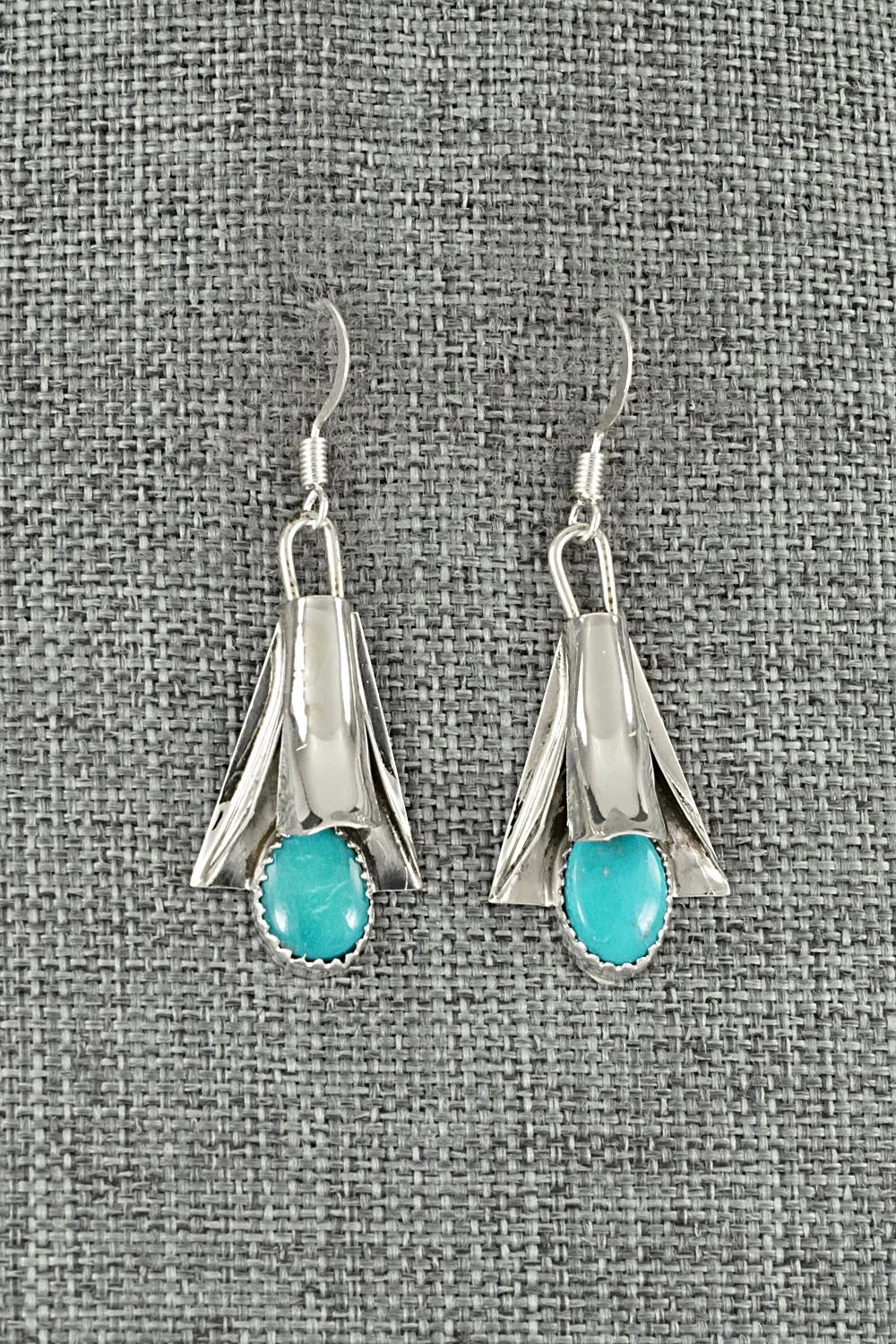 Turquoise & Sterling Silver Earrings - Louise Yazzie