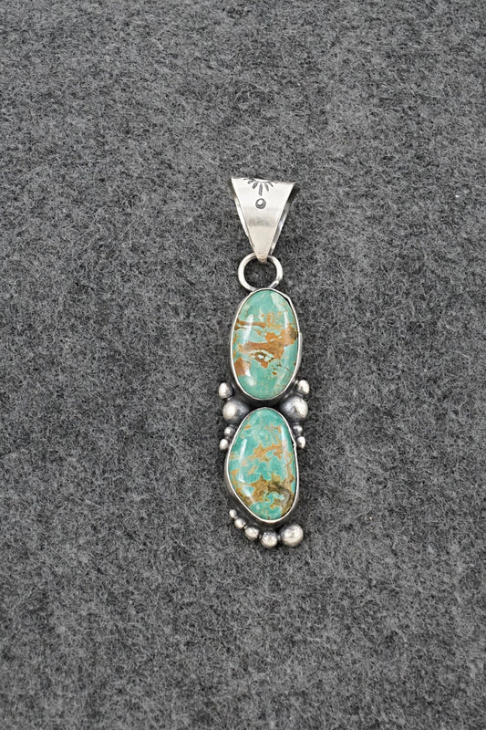 Turquoise & Sterling Silver Pendant - Antwone Brown
