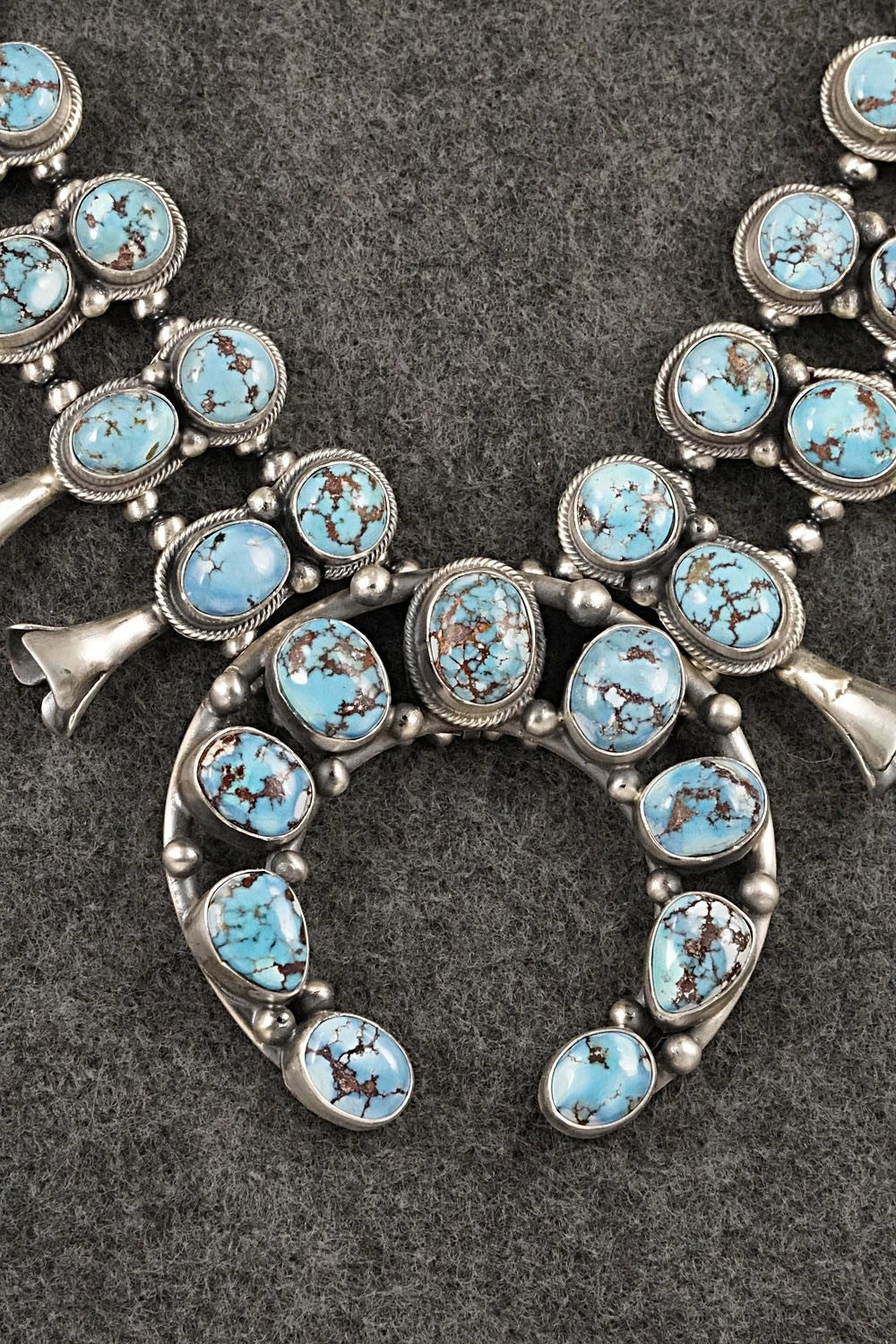 Turquoise & Sterling Silver Squash Blossom Set - Darrin Livingston