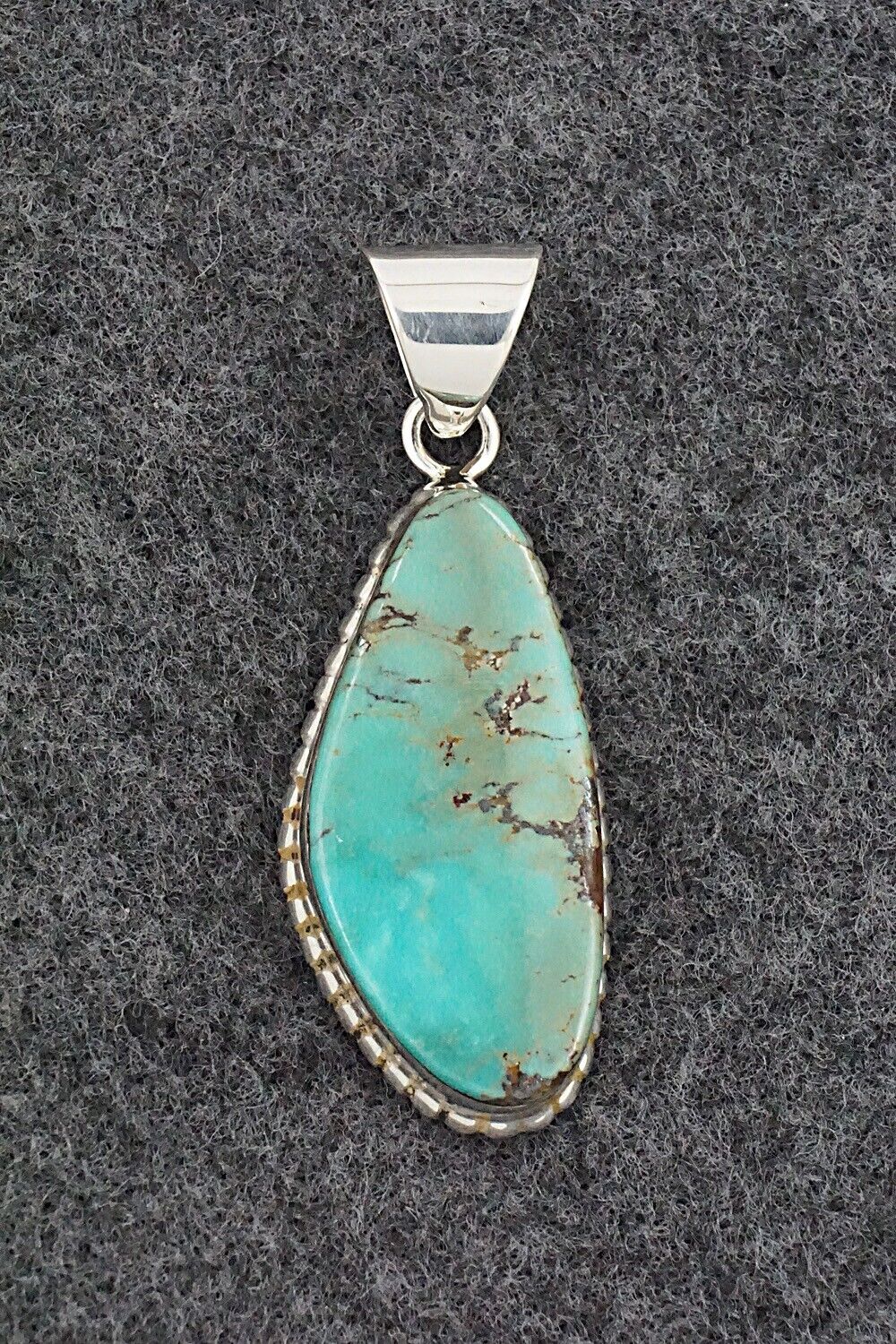 Turquoise & Sterling Silver Pendant - Lamy Castillo