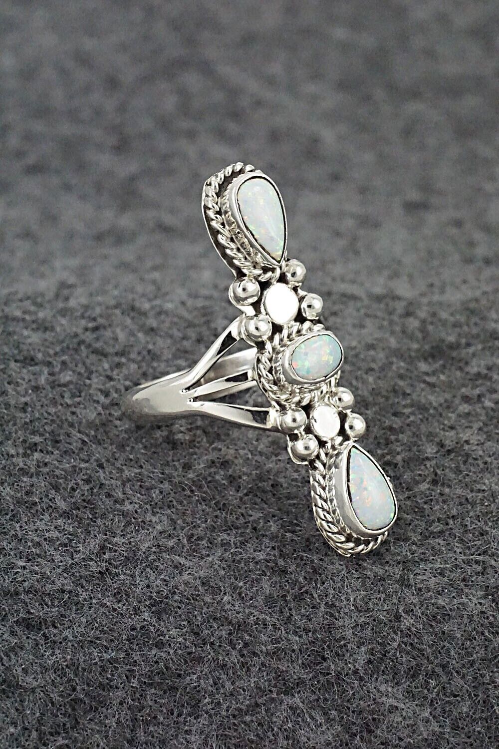 Opalite & Sterling Silver Ring - Andrew Vandever - Size 7