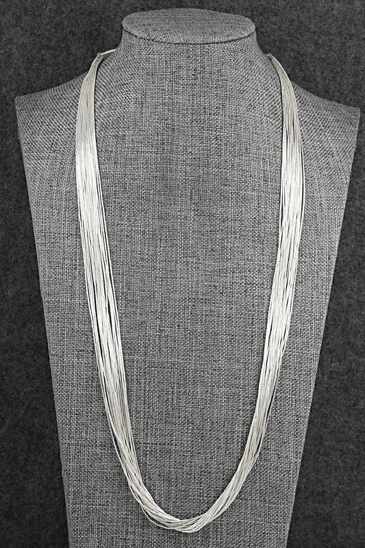 Liquid Silver Necklace - Sterling Silver 24"