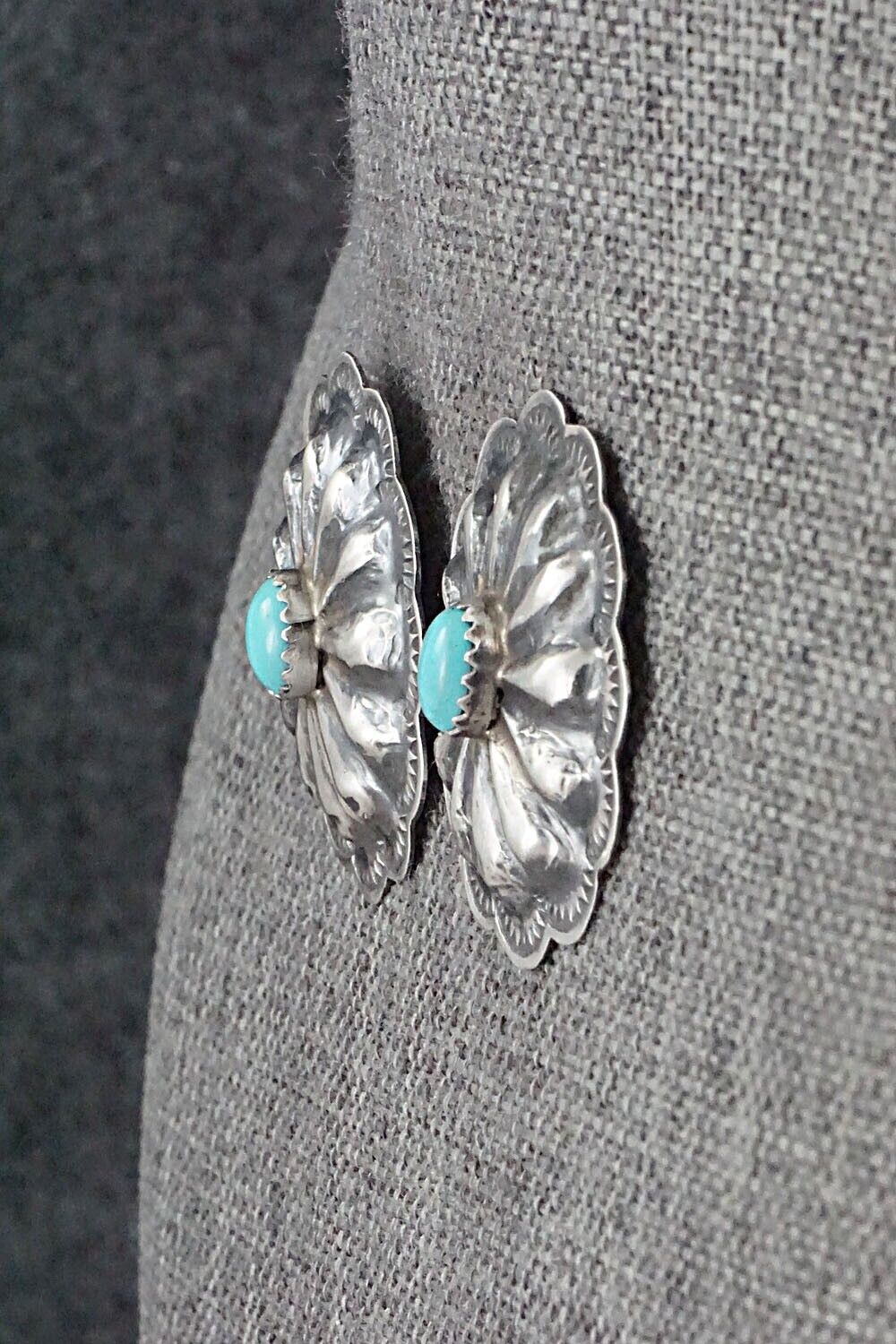 Turquoise & Sterling Silver Earrings - Rita Lee
