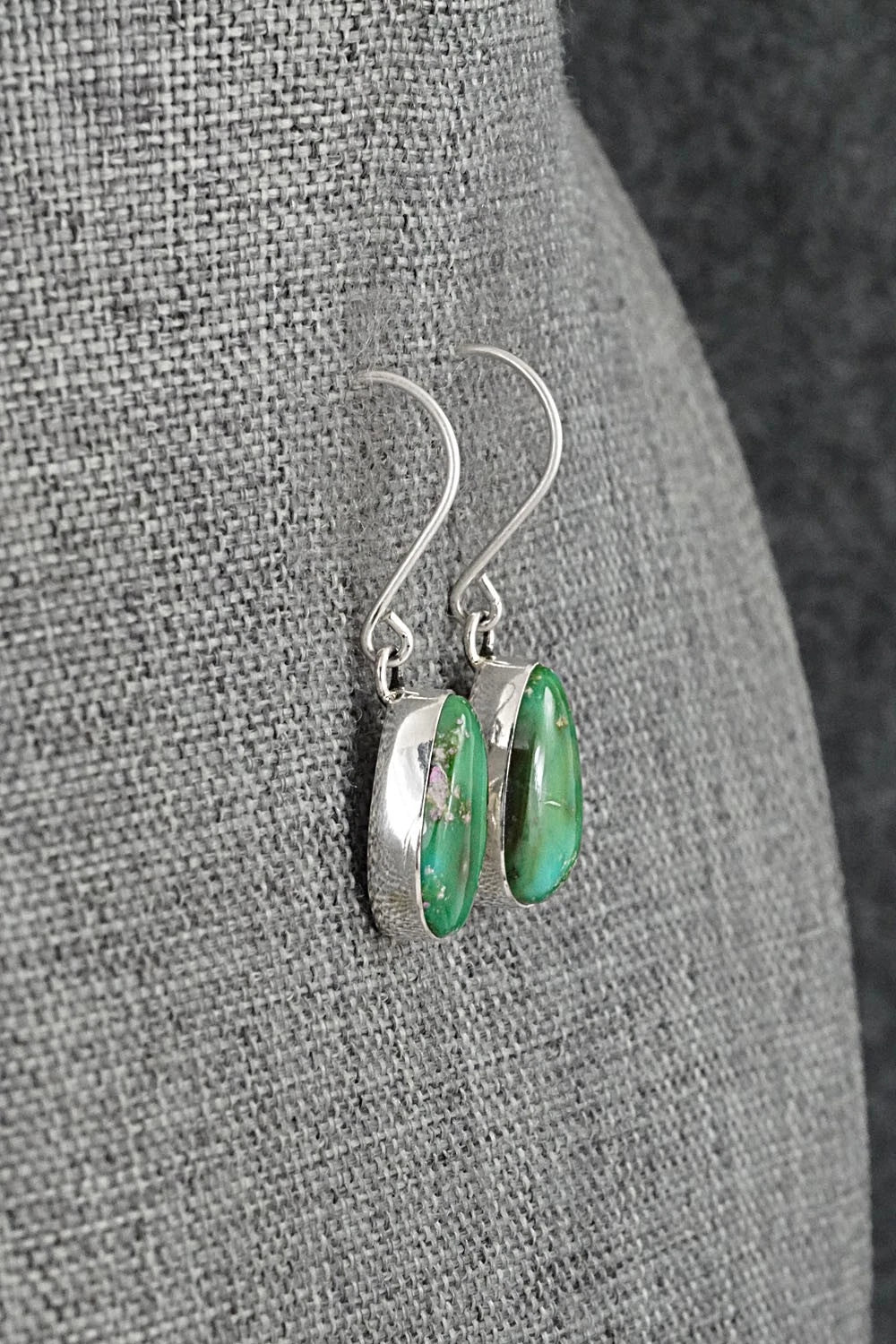 Turquoise & Sterling Silver Earrings - Eugene Gruber