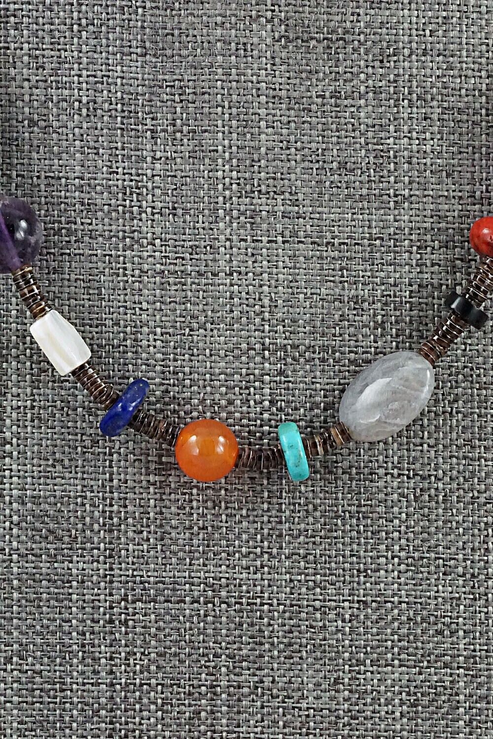 Multi-Stone and Sterling Silver Necklace - Helen Tsosie