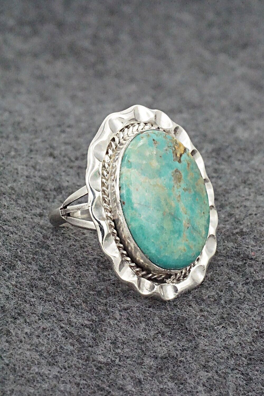 Turquoise & Sterling Silver Ring - Samuel Yellowhair - Size 9