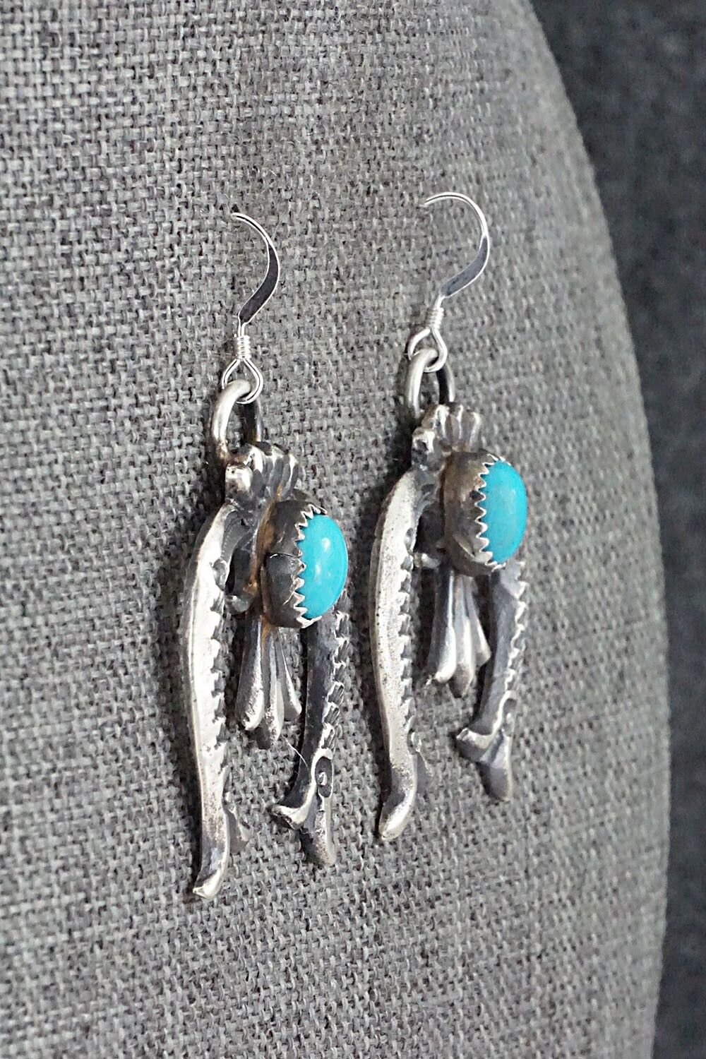 Turquoise & Sterling Silver Earrings - Eva & Linberg Billah