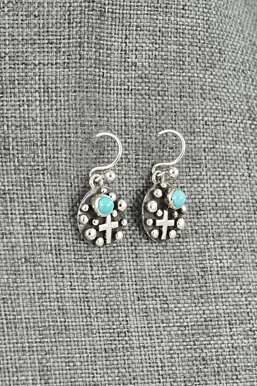 Turquoise & Sterling Silver Earrings - Akee Douglas