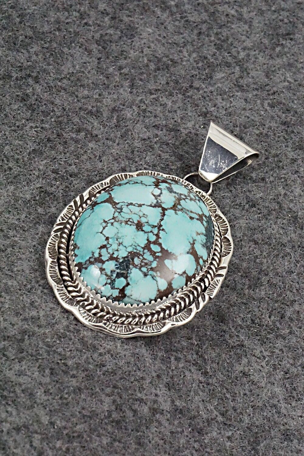 Turquoise & Sterling Silver Pendant - Freda Martinez